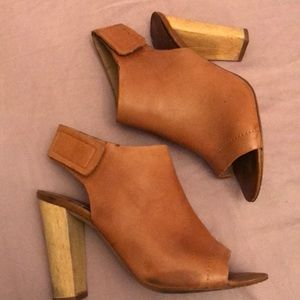 Aldo heels tan leather 7.5